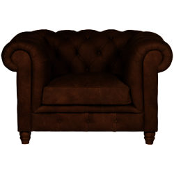 Halo Earle Chesterfield Armchair Old Saddle Nut